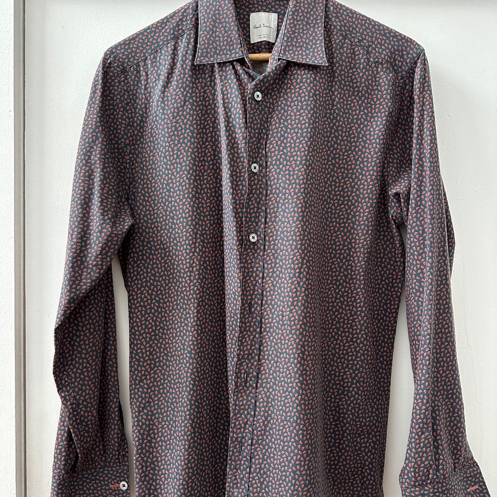Paul Smith M Floral Strawberries Mens Long-Sleeve Shirt